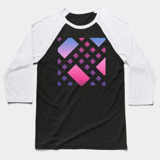 Abstract Square Pattern Baseball T-Shirt